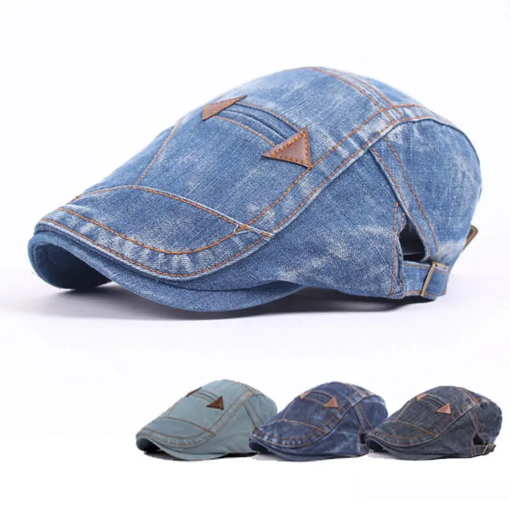 Men/Women Hat Visors Vintage Washed Jeans Outdoor Sports Denim Beret Sun Visor Flat Cap Ковбойские шляпы 2021