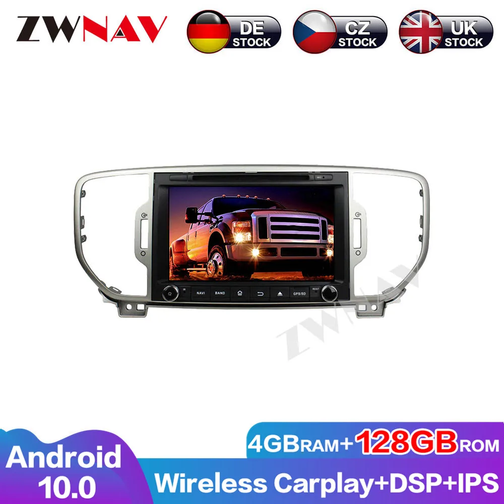 Auto Radio 128G Android 10.0 Audio Navigation Carplay Head unit Car DVD Player for Kia Sportage GPS Stereo Multimedia