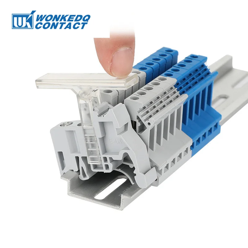 10Pcs KLM-A Markers Terminal Strip Marking Holder For E/UK End Clamp Din Rail Termin Block Accessories Adjustable Marker Carrier