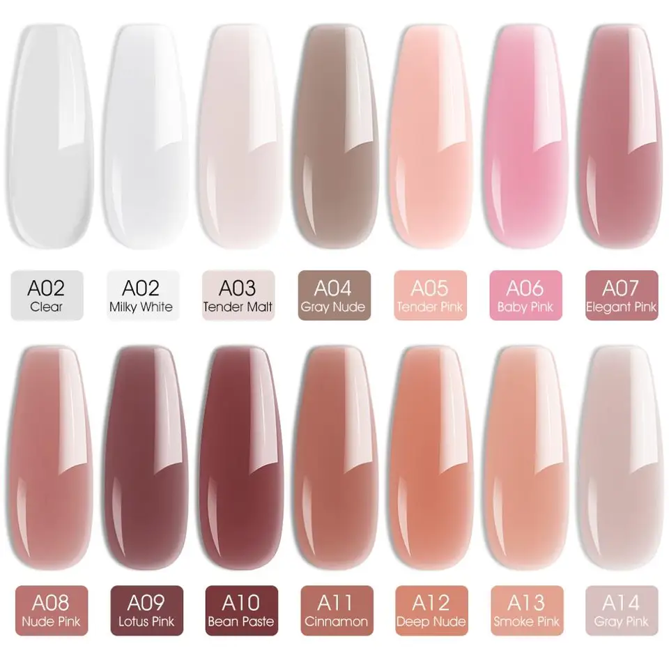 50 ml de gel de extensión de uñas tipo gelatina libre de TPO, constructor de uñas, goma francesa, Venalisa, color natural transparente, gel de construcción UV removible en remojo 3