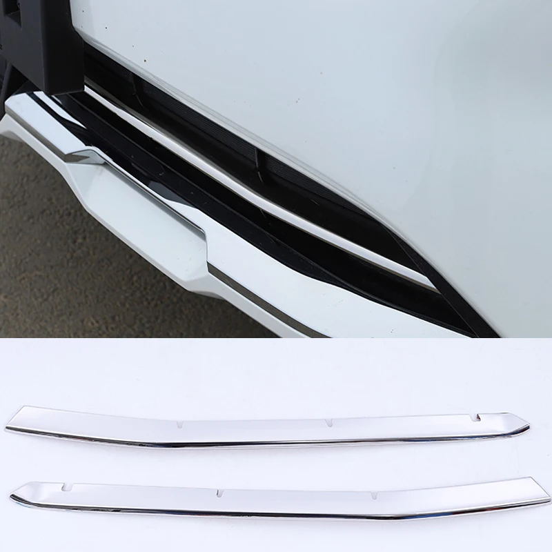 Car Front Down Grille Strips Bumper Protection Cover Decoration Trim Chromium Styling Accessories For Haval F7 F7X 2019