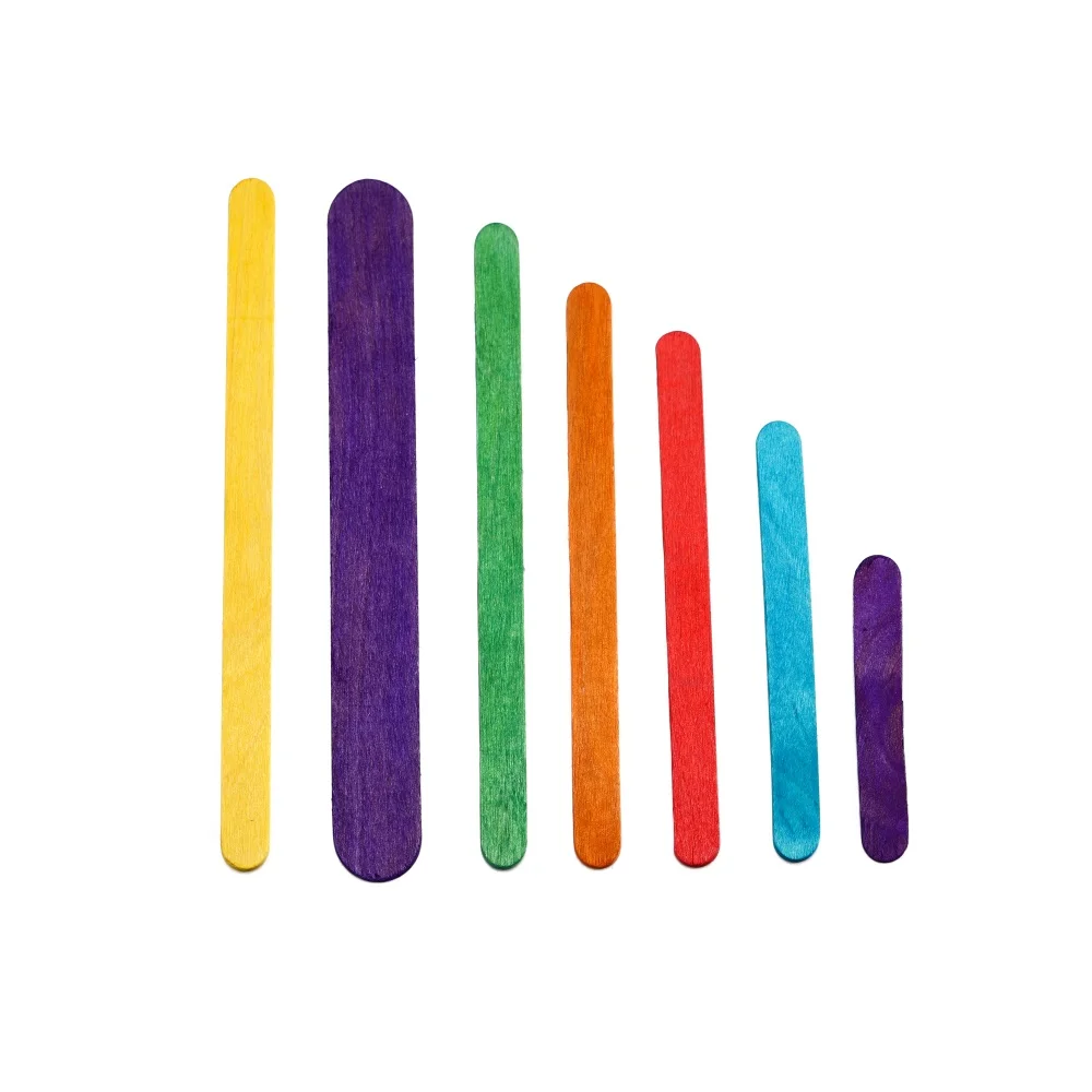 50Pcs Gekleurde Houten Craft Sticks Rainbow Craft Popsicle Sticks Voor Diy Thuis Art Project Kinderen Ambachten Creatieve Ontwerpen