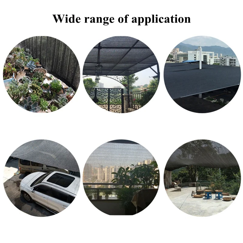 Preto Anti-UV HDPE Sunshade Net, Jardim Suculenta Planta Sombreamento Net, Cobertura da piscina exterior, 3Pin, Sombra do sol 12Pin