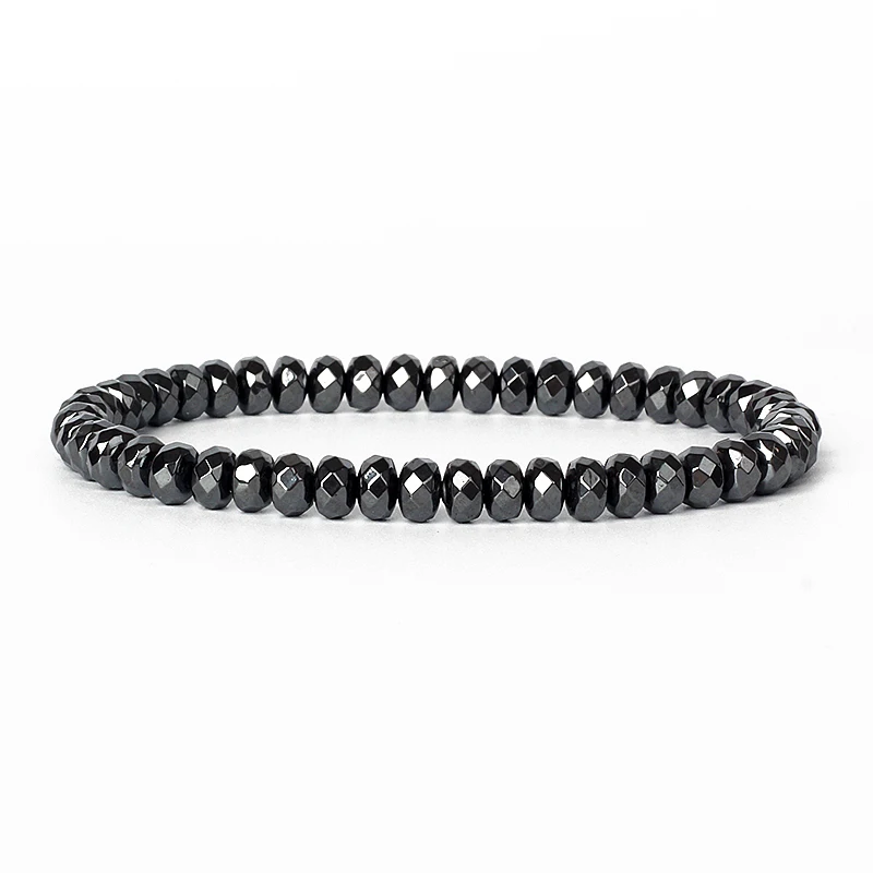 Various Shapes Hematite Stone Bead Bracelet Protection Healing Gemstone Accessories for Men Women Fashion Bracelet Jewelry Gift