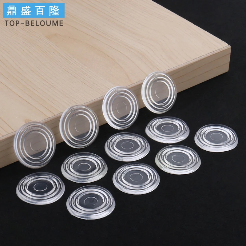 Glass anti slip gasket mahogany furniture glass tabletop anti slip insulation sucker transparent silicone rubber tea table pad