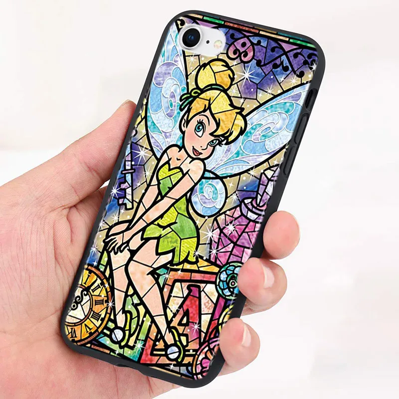 Mosaic Stitch Princess For Apple iPhone 15 14 13 12 11 Pro Max Mini XS X XR 7 8 6 Plus 5S Silicone Black Phone Case Coque Capa