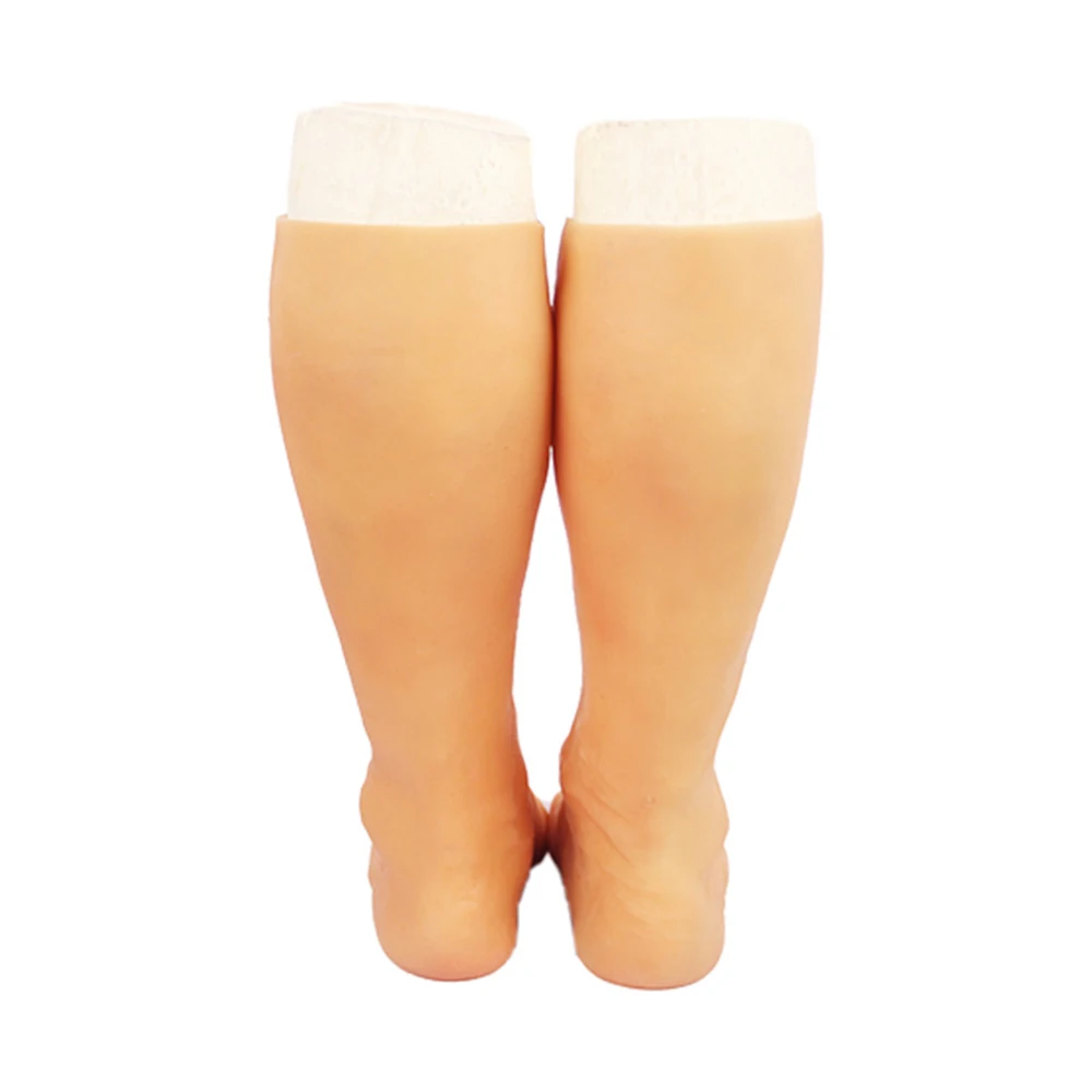 Highly Simulated Human Skin Fake Silicone Prosthesis Foot Sleeve Legging Real Flesh Cover Scars Protect Injured