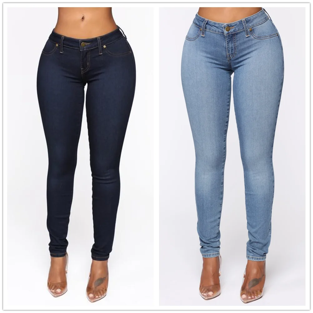 

2021 New Women High Stretch Thin Jeans Fashion Sexy Slim Denim Pencil Pants Skinny Lifting Butt Jeans S-2XL High Quality