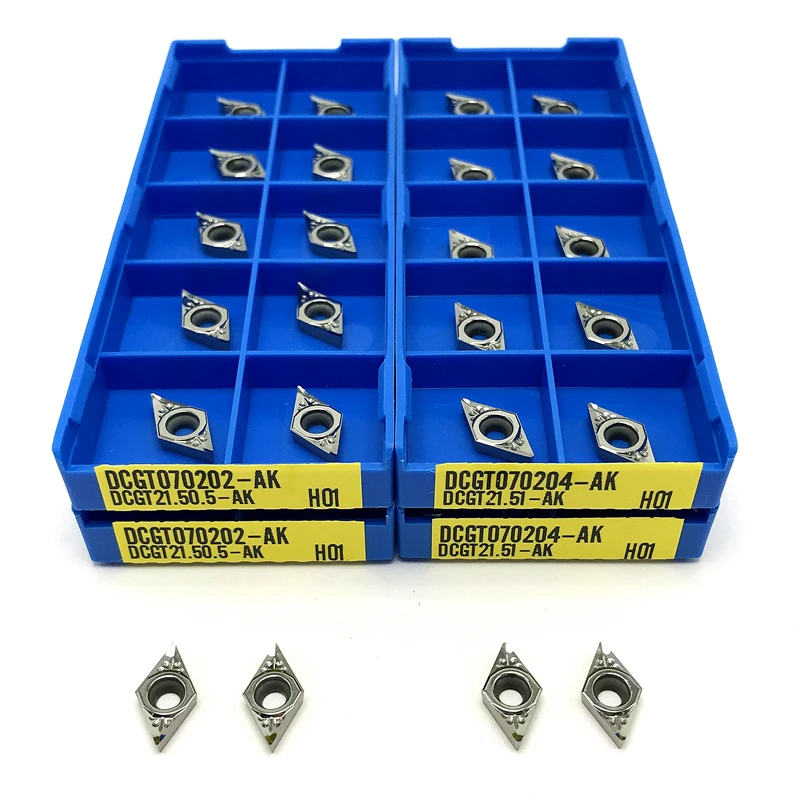 DCGT070204 DCGT070208 DCGT11T304 DCGT11T308 AK H01 Aluminum Insert  Internal turning tool high quality Original turning insert