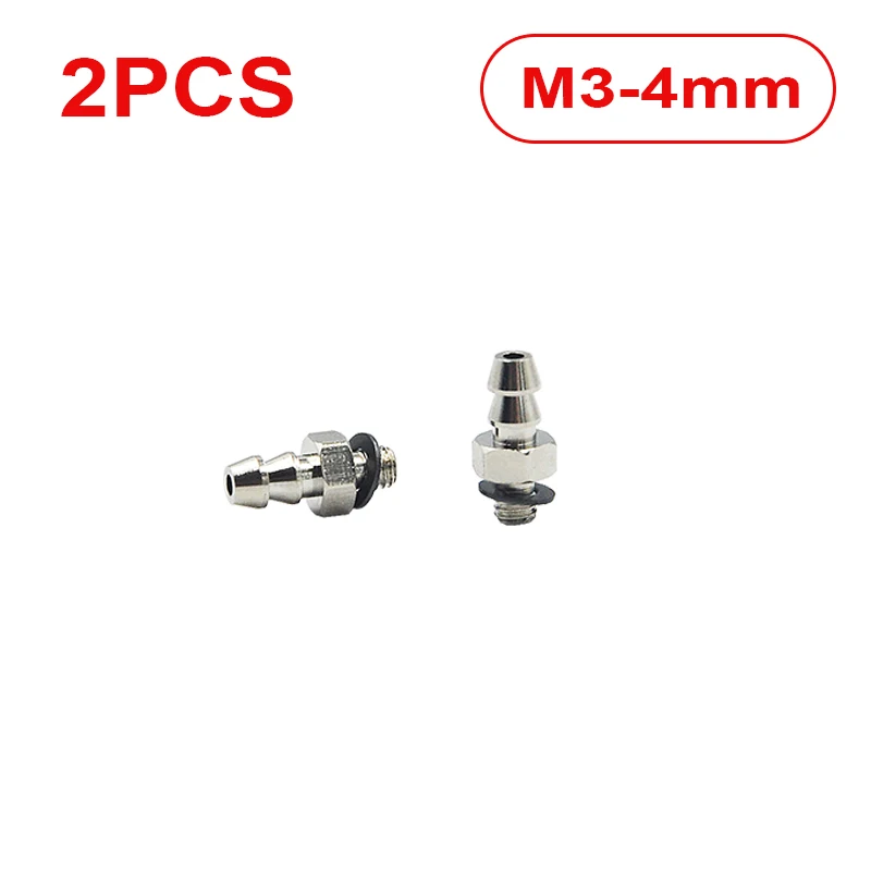 4/6mm Hose Oil Tube M3/M4/M5 Straight Connector For 1:14 RC Hydraulic Excavator Loader Dumper Car Parts