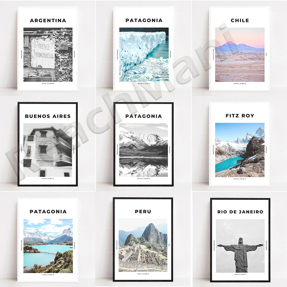 

Argentina, Buenos Aires, Chile, Cusco, Fitz Roy Mountain , Iguazu Falls, Lima, Peru, Rio de Janeiro travel poster