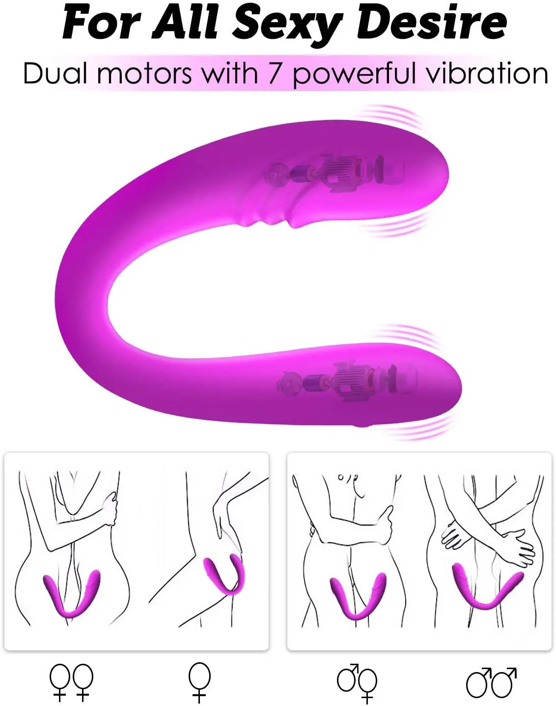 Strong Powerful Vibrator Clitoris Sex Intimate Toys For Couples Double Penetration Vibrating massager Strap-ons For Two m/w