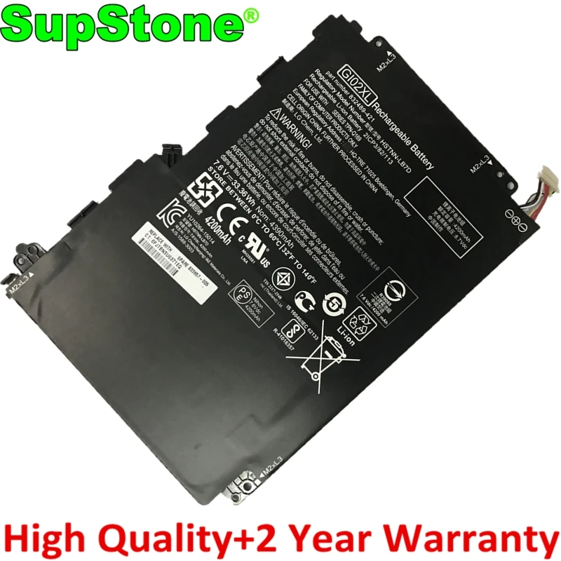 

Аккумулятор SupStone GI02XL HSTNN-LB7D TPN-Q169 для HP Pavilion X2 12-B000NG NI NK NW B002NF B030NZ B100NA B101NT B103NC B131NZ B182