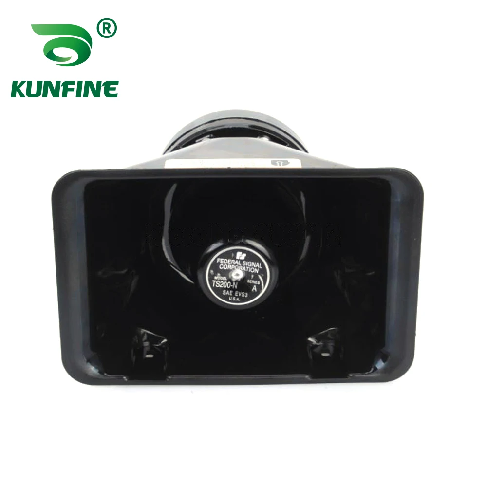 KUNFINE 200W Emergency Warning Car Horns Super Loud Alarm Siren Sound Tone Police Fire Horn Loudspeaker