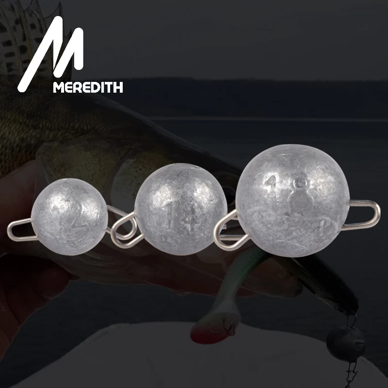 MEREDITH gancho agravado 2g-18g de la cabeza de la plantilla de agua profunda bala peso suave señuelo cebos, aparejos de pesca anzuelos de pesca mar cabezas plomadas pesca