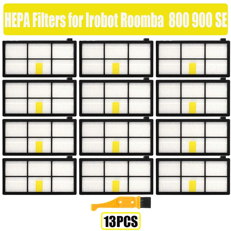 Filtros HEPA para Irobot Roomba, piezas de repuesto, accesorios, serie 800, 900, aspiradora y cepillo de limpieza GRATIS