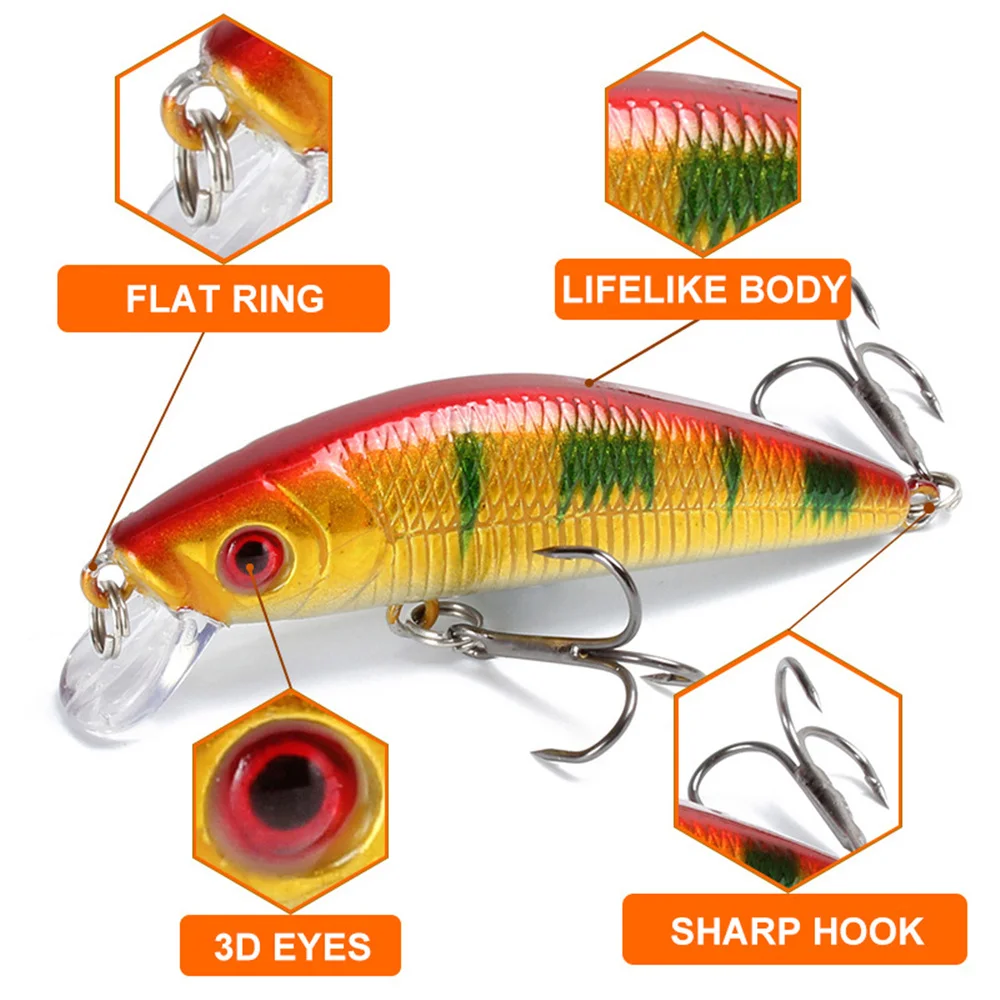 1PCS Laser Hard Crankbait Slow Sinking Fishing Lures 7cm 8.2g Pesca Japan Artificial Plastic Bait Wobbler Pike Fishing Tackle