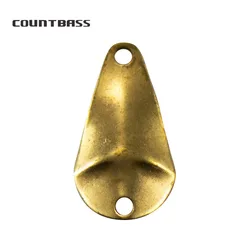 COUNTBASS 50pcs Brass Salmon Fishing Spoon Blanks  1.5g ( 3/64oz) Trout Area Spinning , Bass Pike Baits Unpainted Angler's Lures