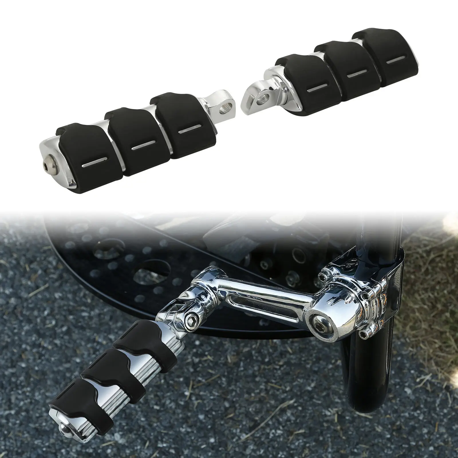 

Male Mount-Style Footpegs Footrest For Harley Softail FXST Fatboy FXWG FXS Ultra Classic FXST FLSTF FLHT Motorcycle