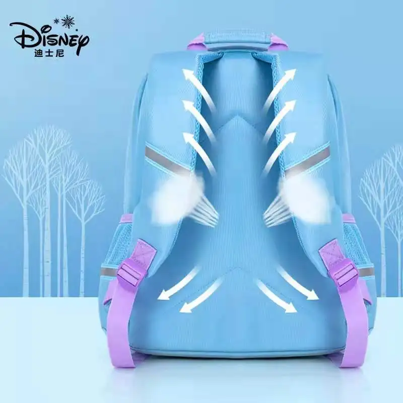 Disney Frozen School Bag For Girls Elsa Anna Primary Student Shoulder Orthopedic Backpack Large Capacity Birthday Gifts Mochila