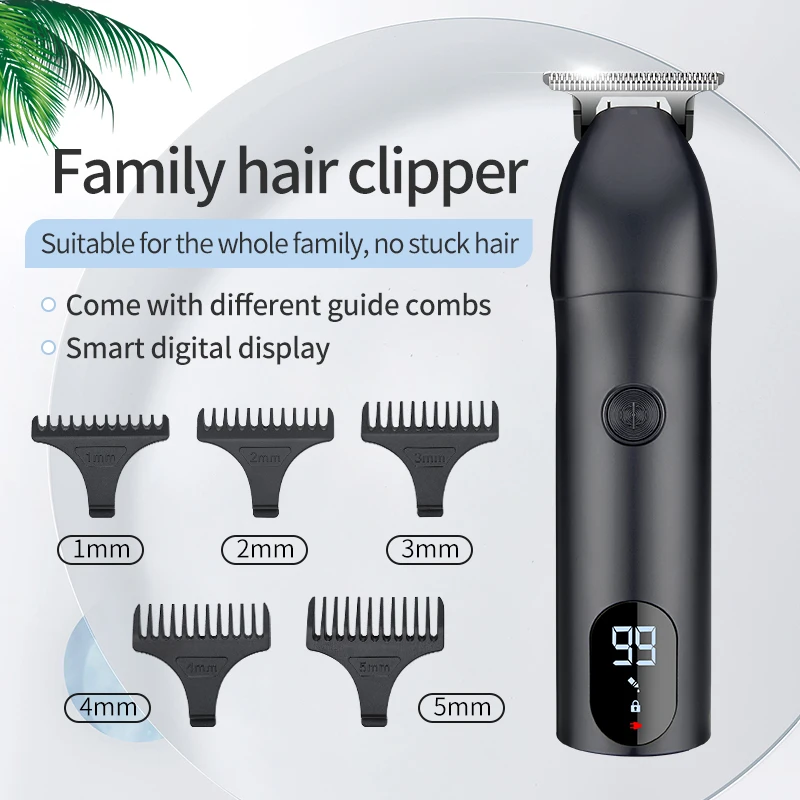 Keramische Mes Elektrische Tondeuse Mannen Kapper Baard Trimmer Oplaadbare Haar Snijmachine Voor Mannen Low Noise Volwassen Hair Cut