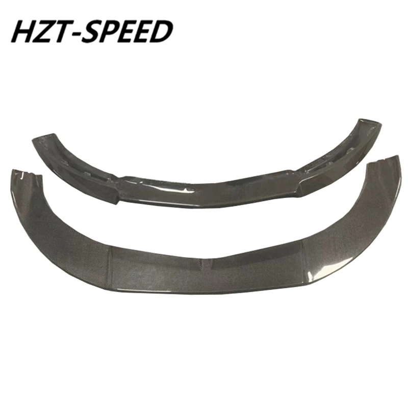 V Style Double-deck Carbon Fiber Front Bumper Lip Trim For Mercedes-Benz W176 A Class W176 A250 260 A45 Sport Model 2012-2016