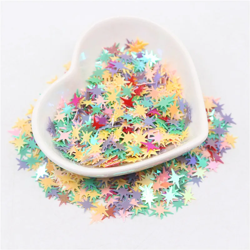 9mm Star Sequins Nail Makeup Paillettes Flash Clothing Accessories Party Throwing Sequins Confetti for Crafts 10g