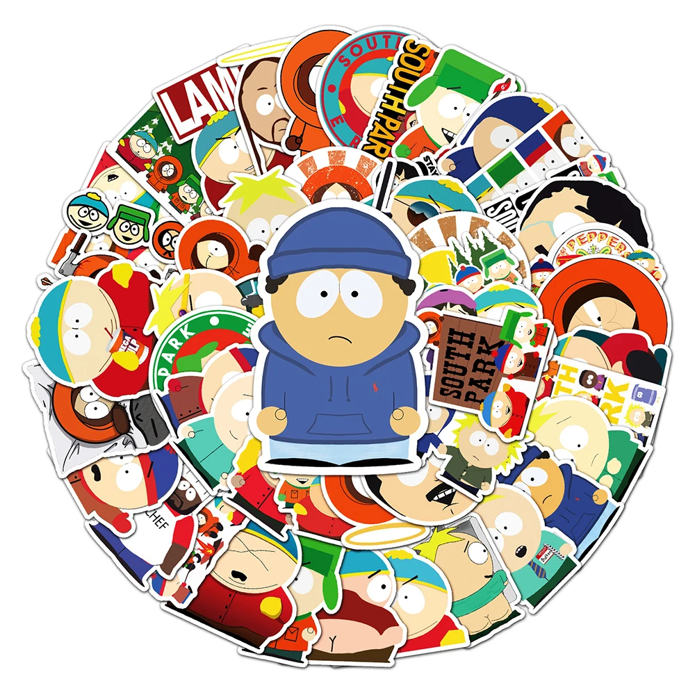 10/30/50pcs Classic Animation SouthPark Cartoon Anime Stickers Travel Luggage Skateboard Toy Graffiti Funny Decal Sticker Toys