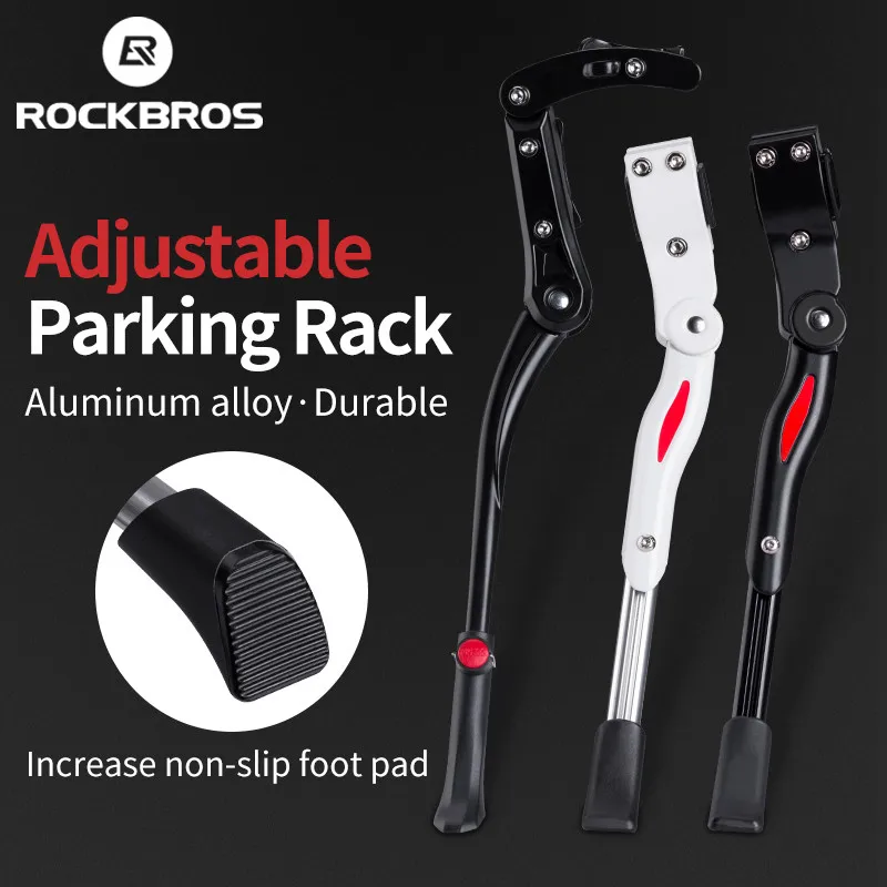 ROCKBROS Bicycle Bike Stand Kickstand Road Bike Parking MTB Racks Side Kick Stand Foot Adjustable 36-40.5cm Bike Accessories