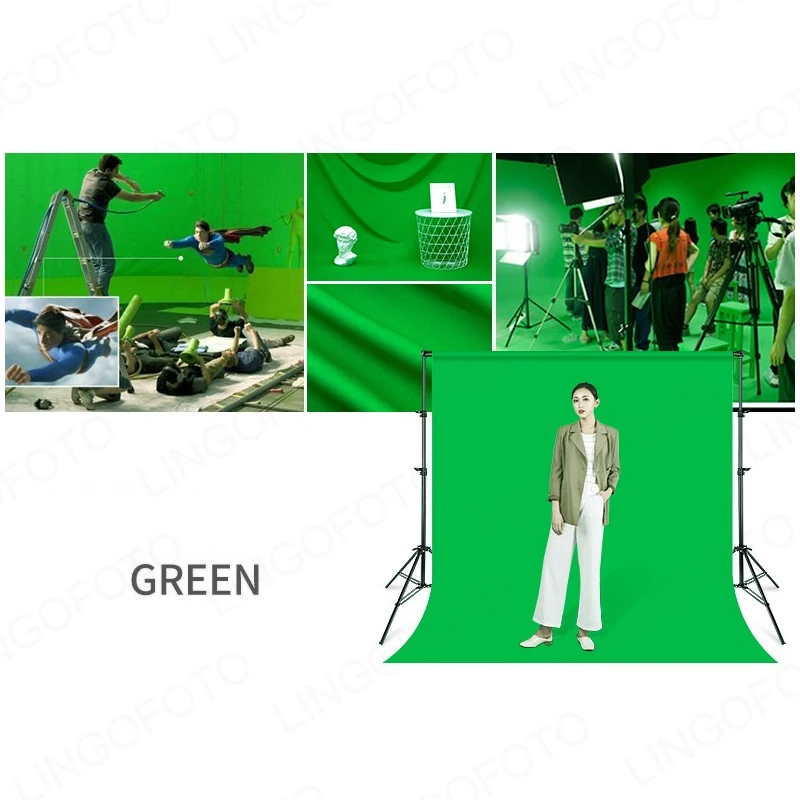 Photography Background Backdrop With Laser Cutting Edge Smooth Green / White / Black Screen For Photo Studio Video AH1011a