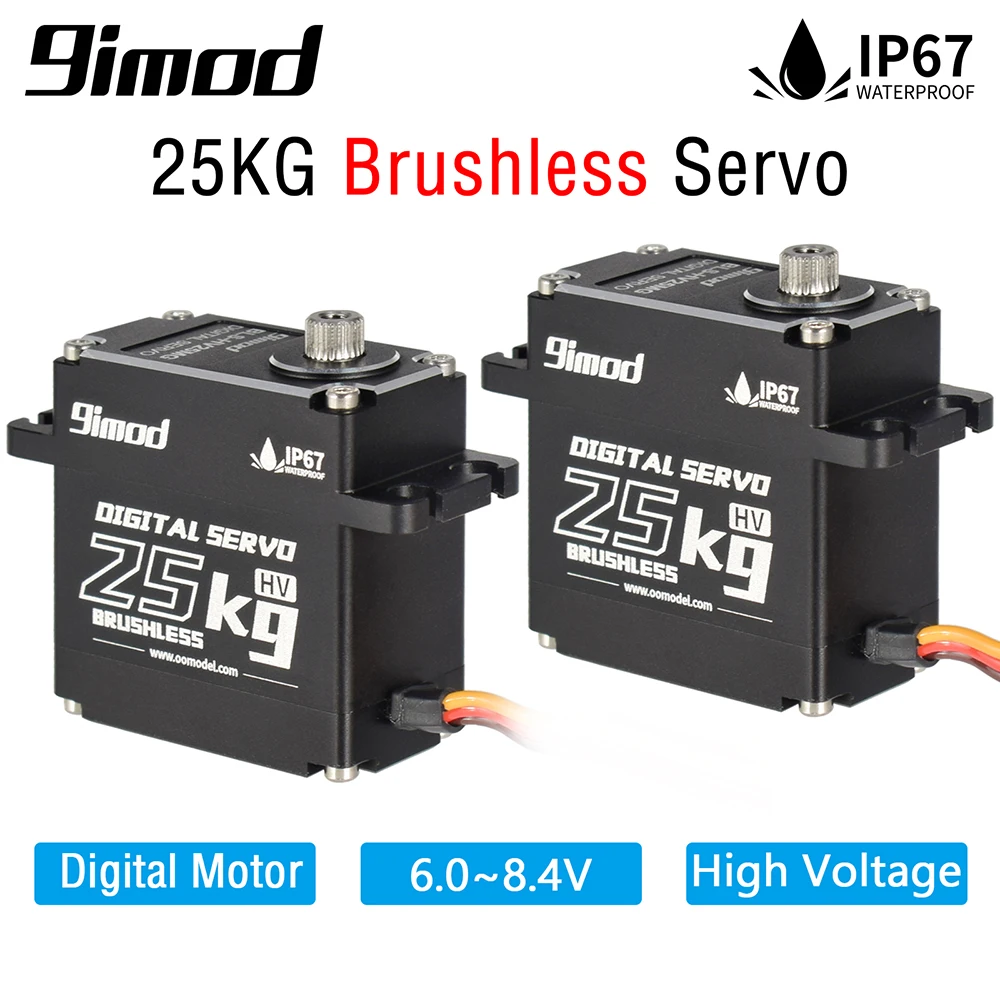 9Imod Chống Nước Servo BLS-HV25MG 25KG Hộp Số Kim Loại HV Không Chổi Than Kỹ Thuật Số Servo Cho Xe Đua Thuyền Robot DIY