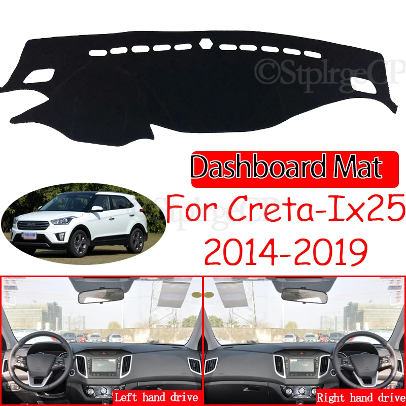 

Для Hyundai Creta Ix25 2014 2015 2016 2017 2018 2019, противоскользящий коврик для приборной панели, солнцезащитный козырек, ковер, автомобильные аксессуары