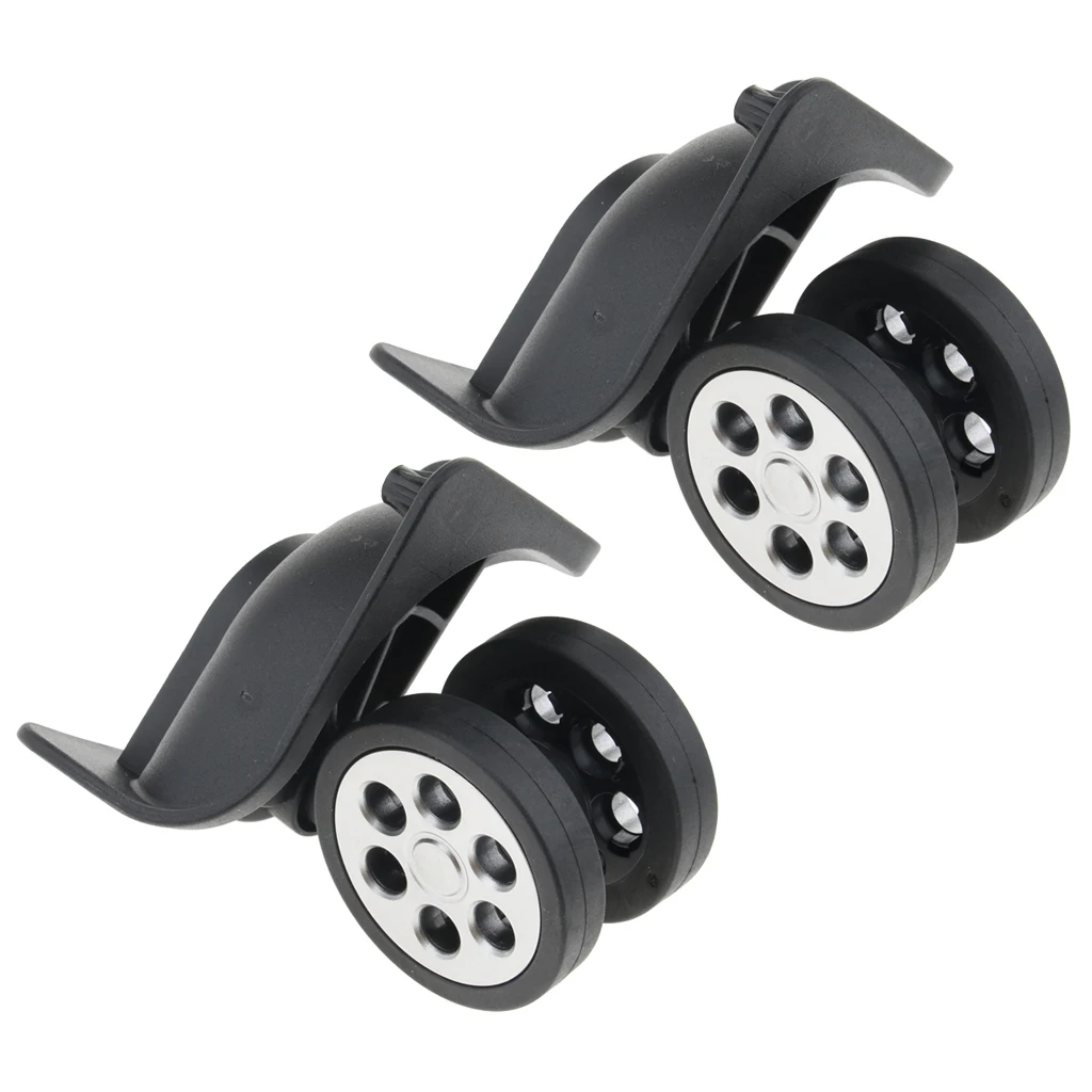 1 Pair Travel Bag Replacement Luggage Suitcase Wheels Swivel Casters A85