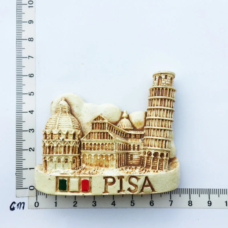 Fridge Magnet for Travel Commemorate, Creative Magnet, Resin Material, Refrigerator Stickers, Leaning Tower of Pisa Italy