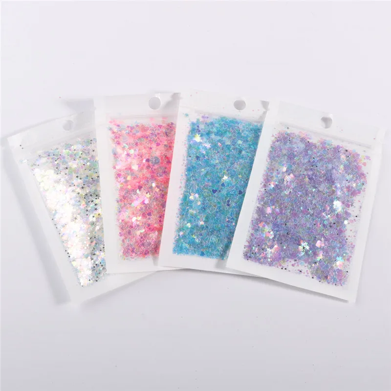 10g/Bag Nail Sequins For Craft Sequin Glitters Paillette Nail confetti For DIY  Article Decor Filler Mirror color mixed glitter