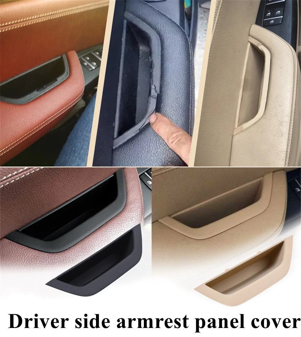 LHD Car Interior Door Armrest Pull Handle Leather Cover Full Set Assembly For BMW X3 X4 F25 F26 2010-2016