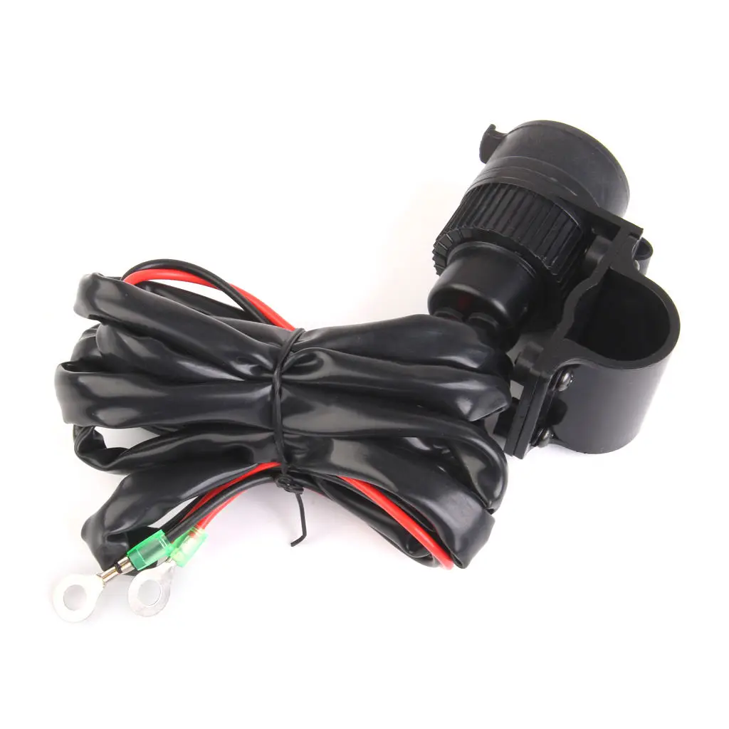 1 Pcs 12V Car Motorcycle Cigarette Lighter Power Socket Plug Outlet With Bracket Waterproof