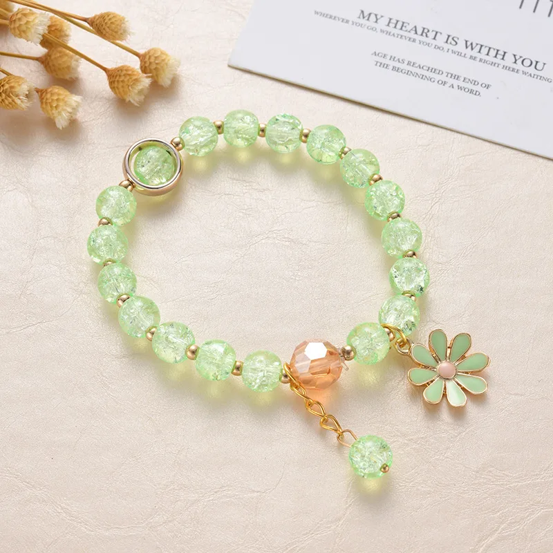 Popcorn Bead Sweet Bracelet For Children Women Cute Cloud Flower Pendant Bracelets Kids Girls Charm Wish Bracelet Wholesale