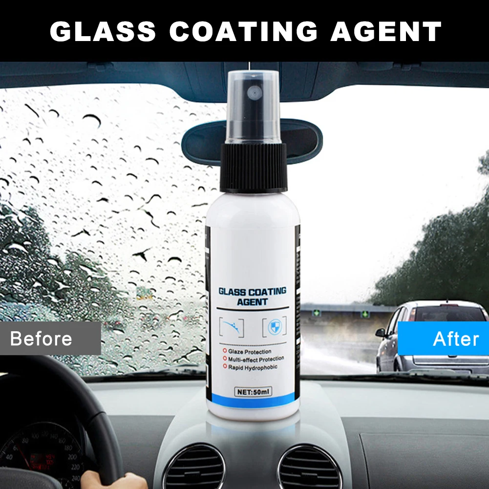 

50mL Auto Rainproof Antifog Agent Waterproof Car Windshield Hydrophobic Coating Agent Car Mirror Cleaner For Glass Phone Screen