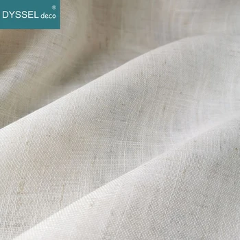 โมเดิร์นตกแต่งผ้าลินิน Solid Home ผ้าลินินสีขาว Sheer ยุโรปสไตล์ผ้าม่านหน้าต่าง Rod Pocket Grommet สําหรับห้องนั่งเล่นห้องนอน