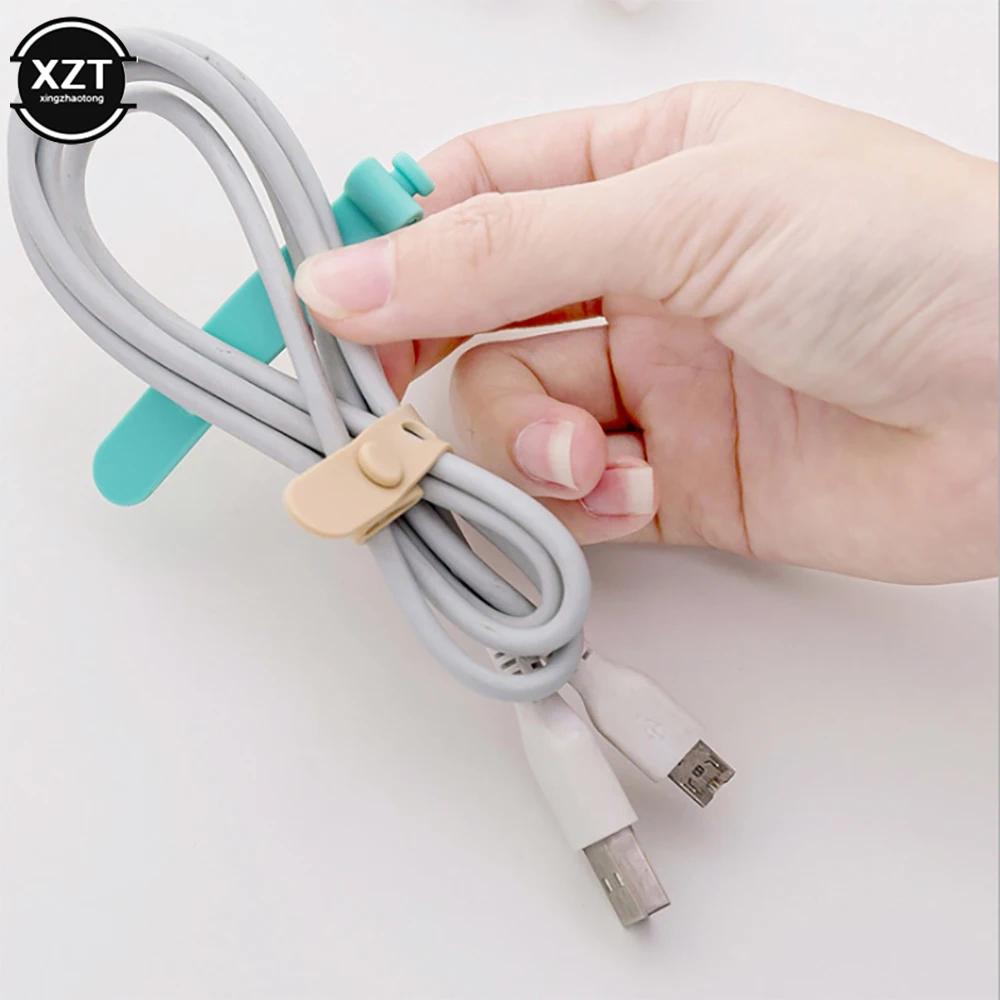 ポータブルデータケーブル収納クリップ,ポータブルオーガナイザー,イヤホンオーガナイザー,4個