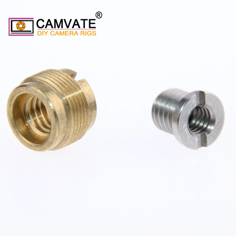 Adattatore per vite per microfono CAMVATE 2 pezzi con filetto maschio da 1/4 "-20 femmina a 3/8"-16 filetto maschio da 3/8 "-16 femmina a 5/8"-27 nuovo