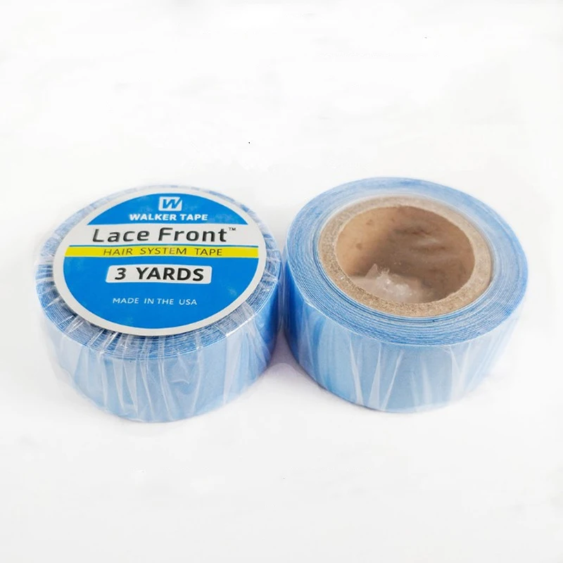 1.9cm 3/4inch* 3yards Blue Wig Lace Front Support Double-Sided Adhesives Tape For Lace Wig/PU Hair Extension/Toupee