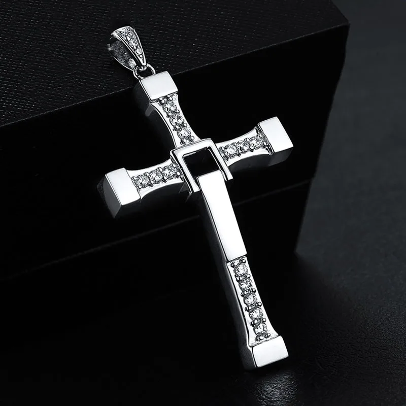 Beier 316L Stainless Steel Women/men pendant necklace New Crystal Cross Pendant Jewelry LLBP8-087P