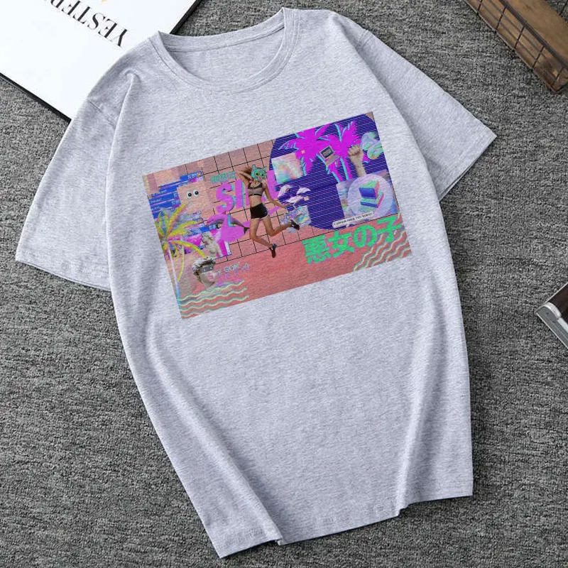 David Michelangelo Summer Short Sleeve Print vaporwave print Fun Harajuku tshirt Plus size new T-shirt hip hop streetwear tshirt