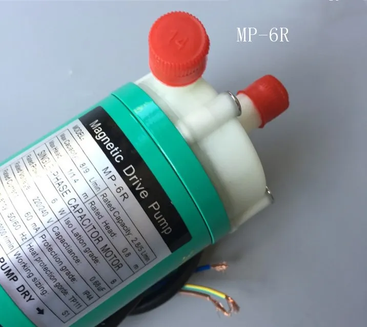 مضخة مغناطيسية مصغرة MP-6R مضخة توزيع مقاومة للتآكل 220 فولت 50 هرتز