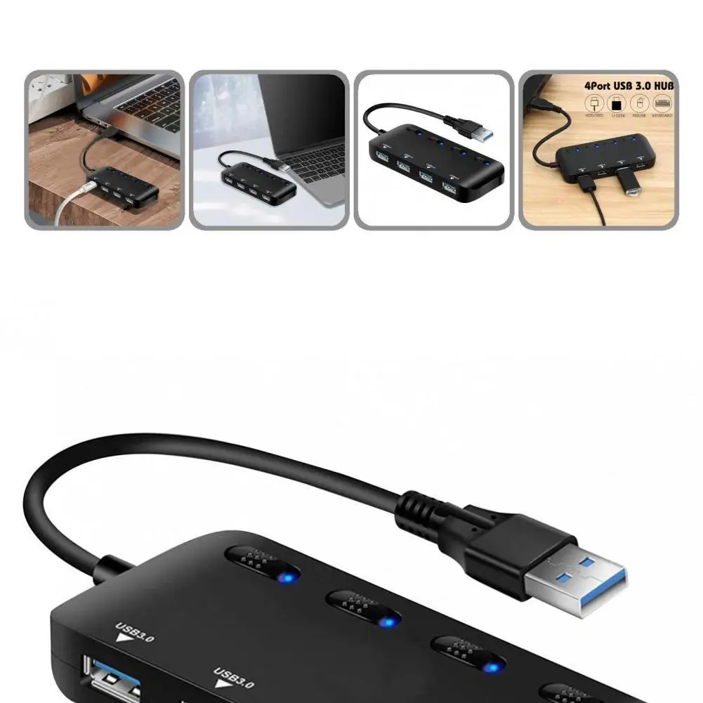 

Docking Station Durable 4 Ports Driver-free USB3.0 Expansion Dock Stable Output USB3.0 Expansion Dock