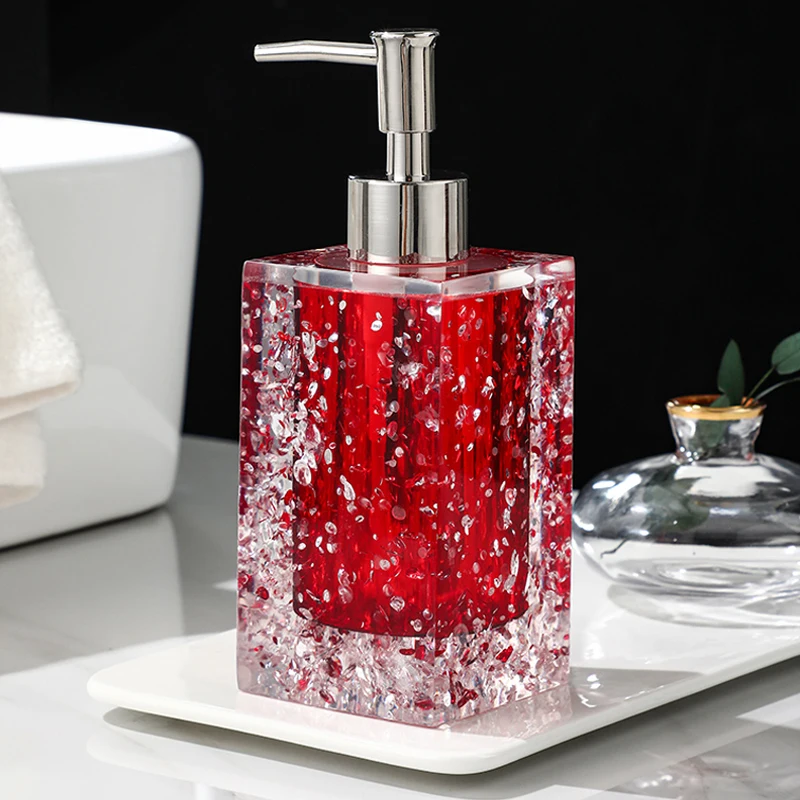 Crystal Bathroom Supplies Lotion Bottle Creative Shower Gel Bottle Simple Press Empty Bottle Soap Dispenser Hotel Sub-bottling