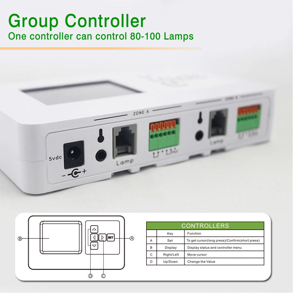 Imagem -02 - Inteligente Wifi Bluetooth Led Crescer Luz Controlador Rj14 Porta Grupo Remoto Dimmable Timing Controle Led Lâmpada com Umidade Temperatura