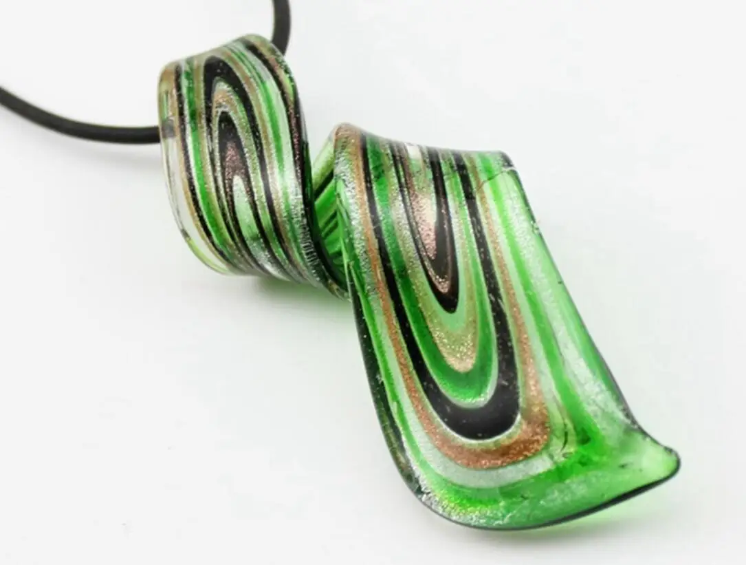 Nowe ręcznie robione szkło Murano Lampwork modne frędzle Liuli wisiorek Fit naszyjnik biżuteria prezenty LL95